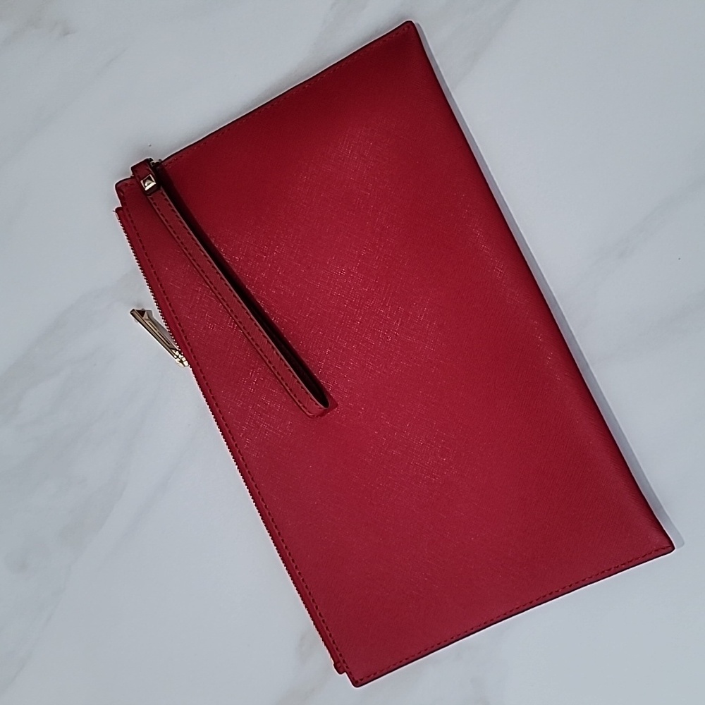 Michael Kors Jet Set Selma Xl Red Leather Gold St… - image 2